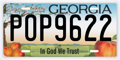 GA license plate POP9622