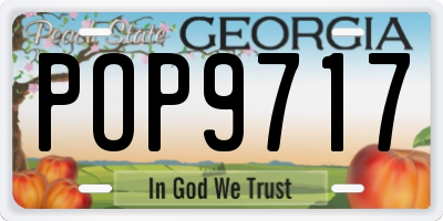 GA license plate POP9717
