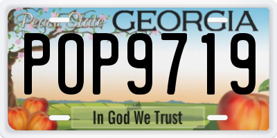 GA license plate POP9719