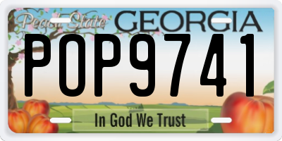 GA license plate POP9741