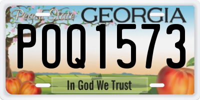 GA license plate POQ1573