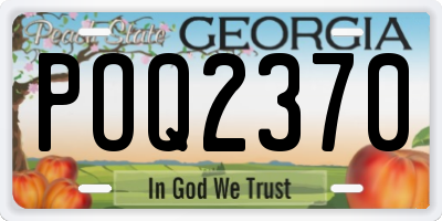 GA license plate POQ2370