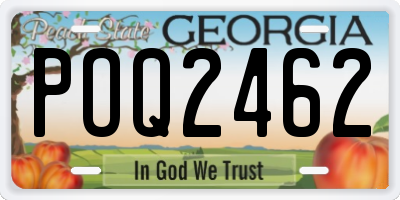 GA license plate POQ2462