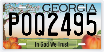 GA license plate POQ2495