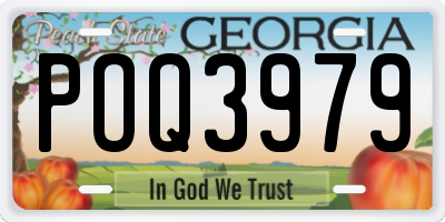 GA license plate POQ3979
