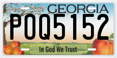 GA license plate POQ5152