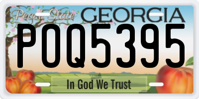 GA license plate POQ5395