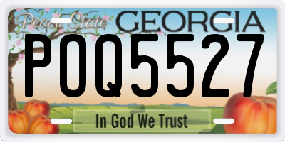 GA license plate POQ5527