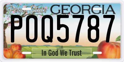 GA license plate POQ5787