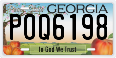 GA license plate POQ6198