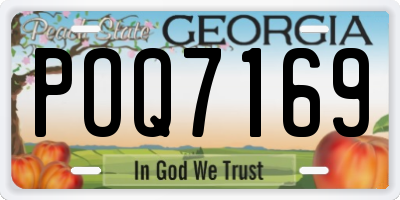 GA license plate POQ7169