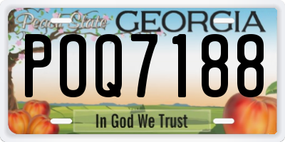 GA license plate POQ7188