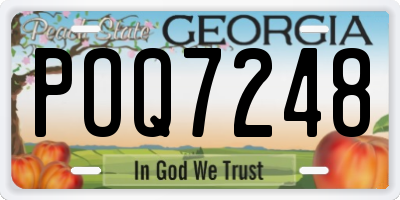 GA license plate POQ7248