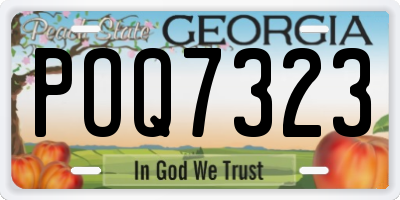 GA license plate POQ7323