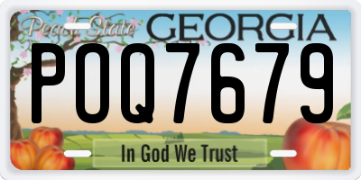 GA license plate POQ7679