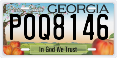 GA license plate POQ8146