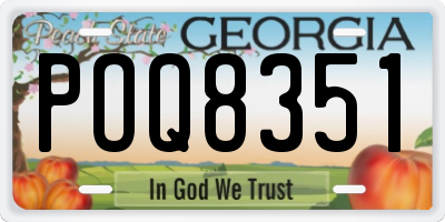 GA license plate POQ8351