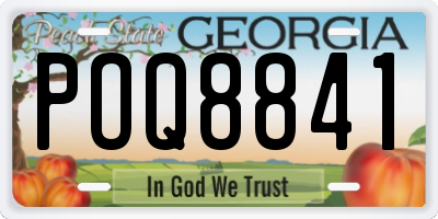 GA license plate POQ8841