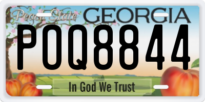 GA license plate POQ8844