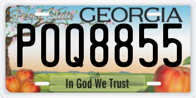GA license plate POQ8855