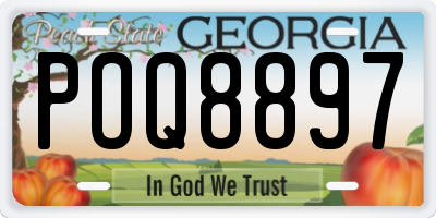 GA license plate POQ8897