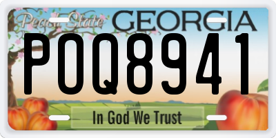 GA license plate POQ8941