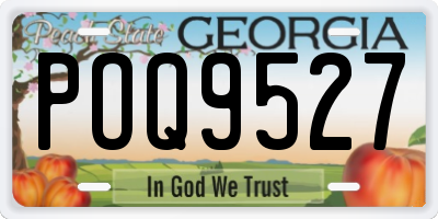 GA license plate POQ9527