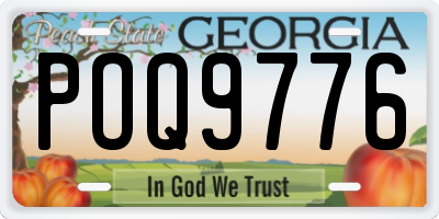 GA license plate POQ9776