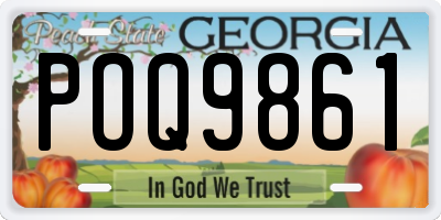 GA license plate POQ9861