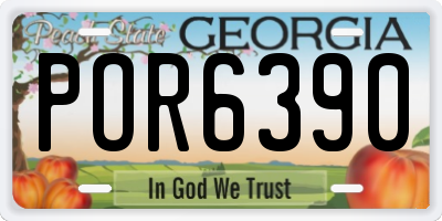GA license plate POR6390