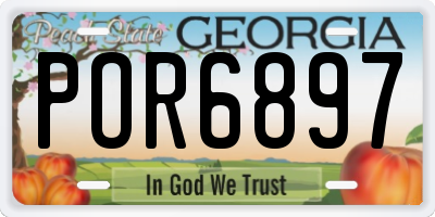 GA license plate POR6897