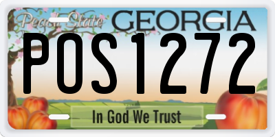 GA license plate POS1272
