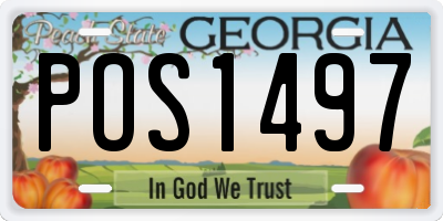 GA license plate POS1497