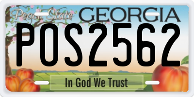 GA license plate POS2562