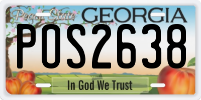 GA license plate POS2638