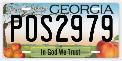 GA license plate POS2979