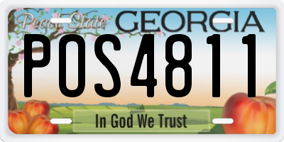 GA license plate POS4811