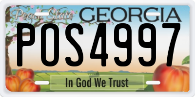 GA license plate POS4997