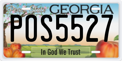 GA license plate POS5527