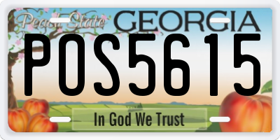 GA license plate POS5615