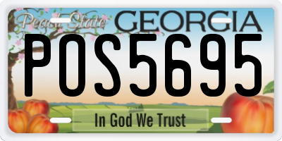 GA license plate POS5695
