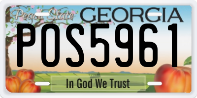 GA license plate POS5961
