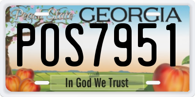 GA license plate POS7951