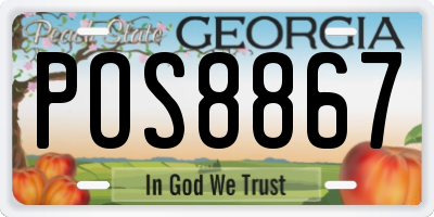 GA license plate POS8867