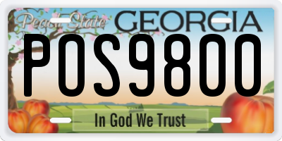 GA license plate POS9800