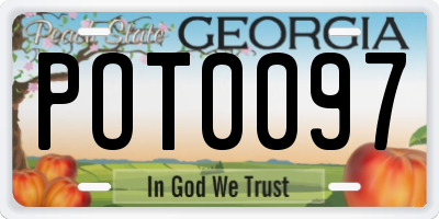 GA license plate POT0097