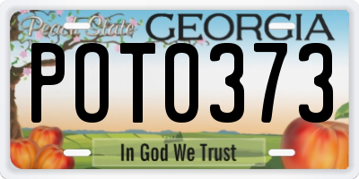 GA license plate POT0373