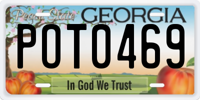GA license plate POT0469