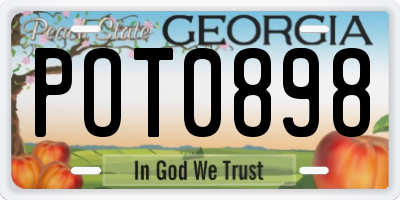 GA license plate POT0898