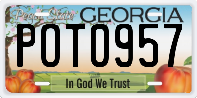 GA license plate POT0957